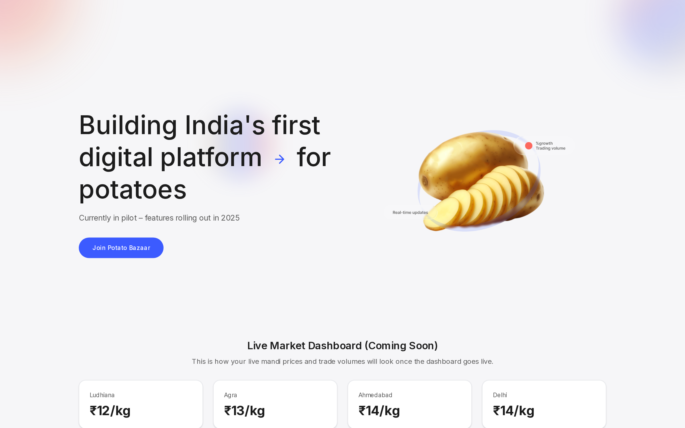 Potato Bazaar — live site